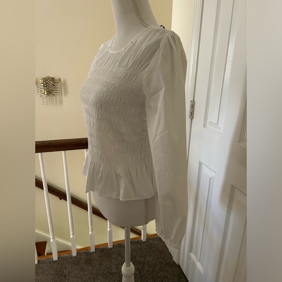 Ann Taylor Smocked Peplum Blouse NWT! - Picture 5 of 11